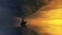 A dark storm funnel forming over the ocean, symbolizing the turbulence of relationship anxiety and emotional overwhelm. Anxiety and romantic relationships can feel chaotic. Relationship therapy in Delray Beach, FL, offers calm through guidance.